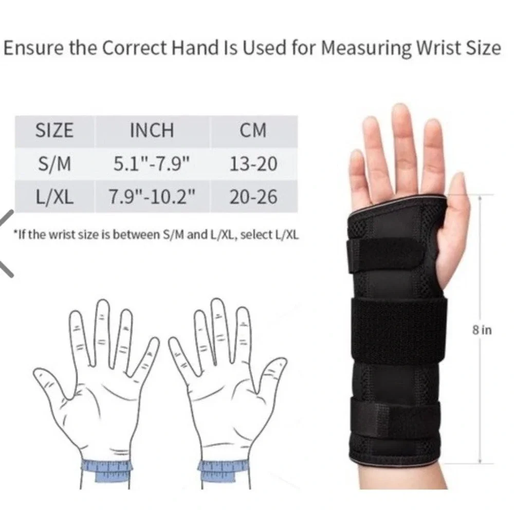 YAHA Adjustable Right Wrist Brace Splint Support Pain Relief Carpal‎ Tunnel S/M